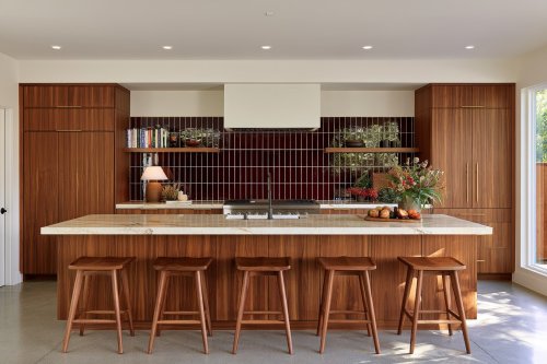 15 Mid-Century Modern Kitchen Looks with Walnut & Terrazzo