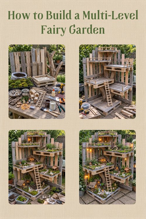 How to Build a Multi-Level Pallet Fairy Garden