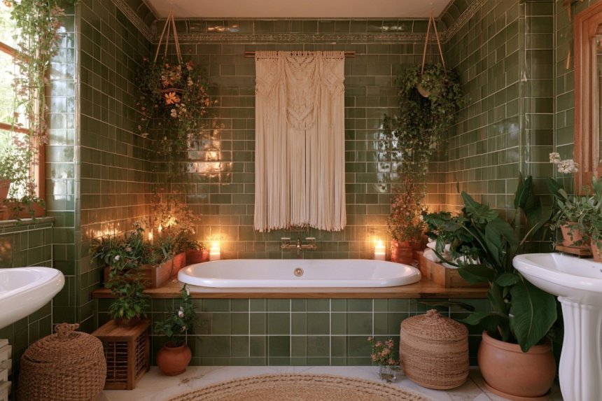 15 Boho Bathroom Styles Built Around Natural Materials