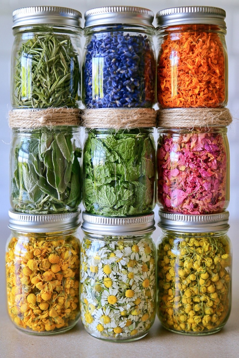 9. Botanical Herb Mini Jars