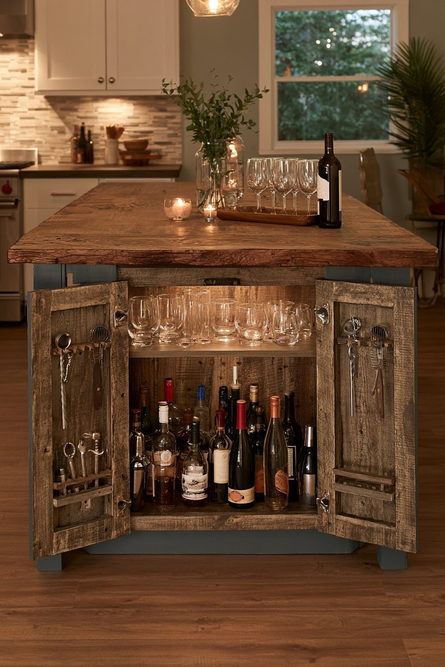 8. Turn A Kitchen Base Cabinet Into A Beverage Station