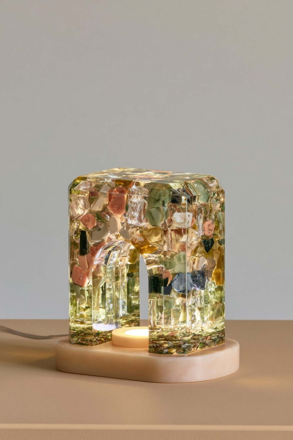 6. Terrazzo Resin Desk Light