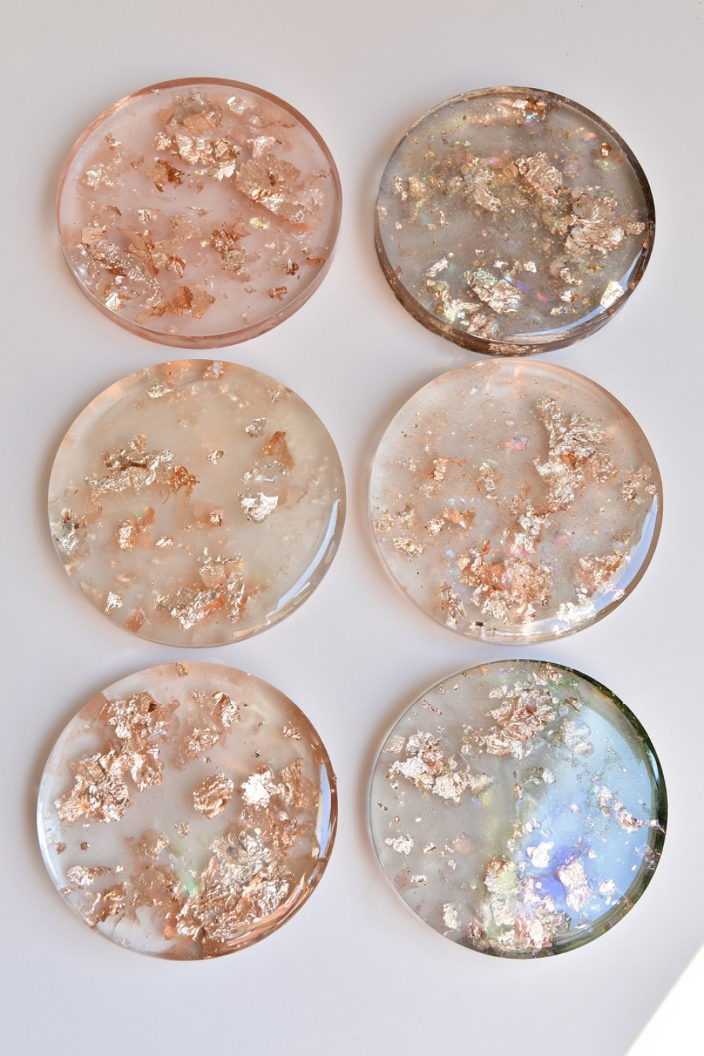 2. Gold Leaf Resin Coasters