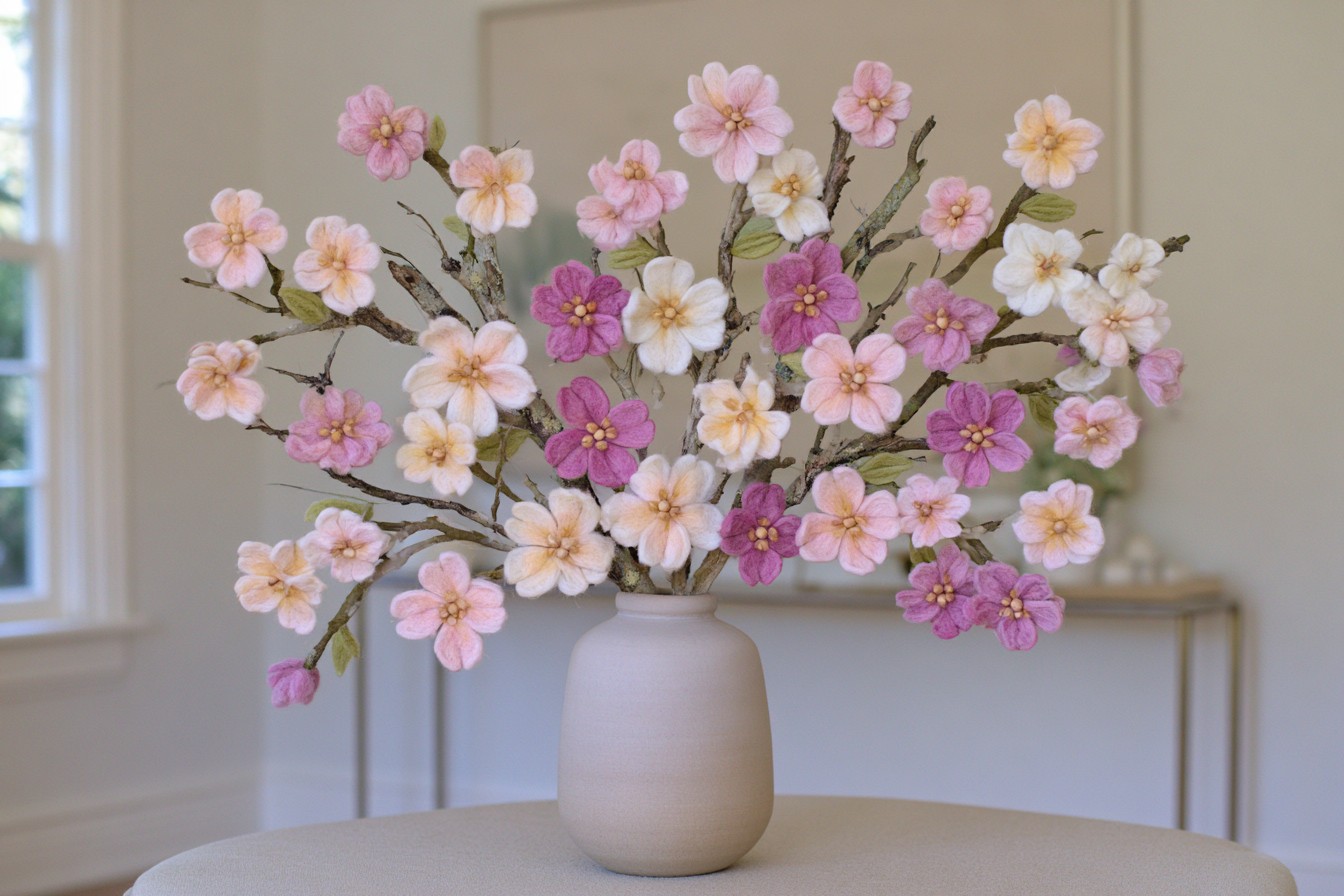 6. Create a Decorative Felt Cherry Blossom Branch
