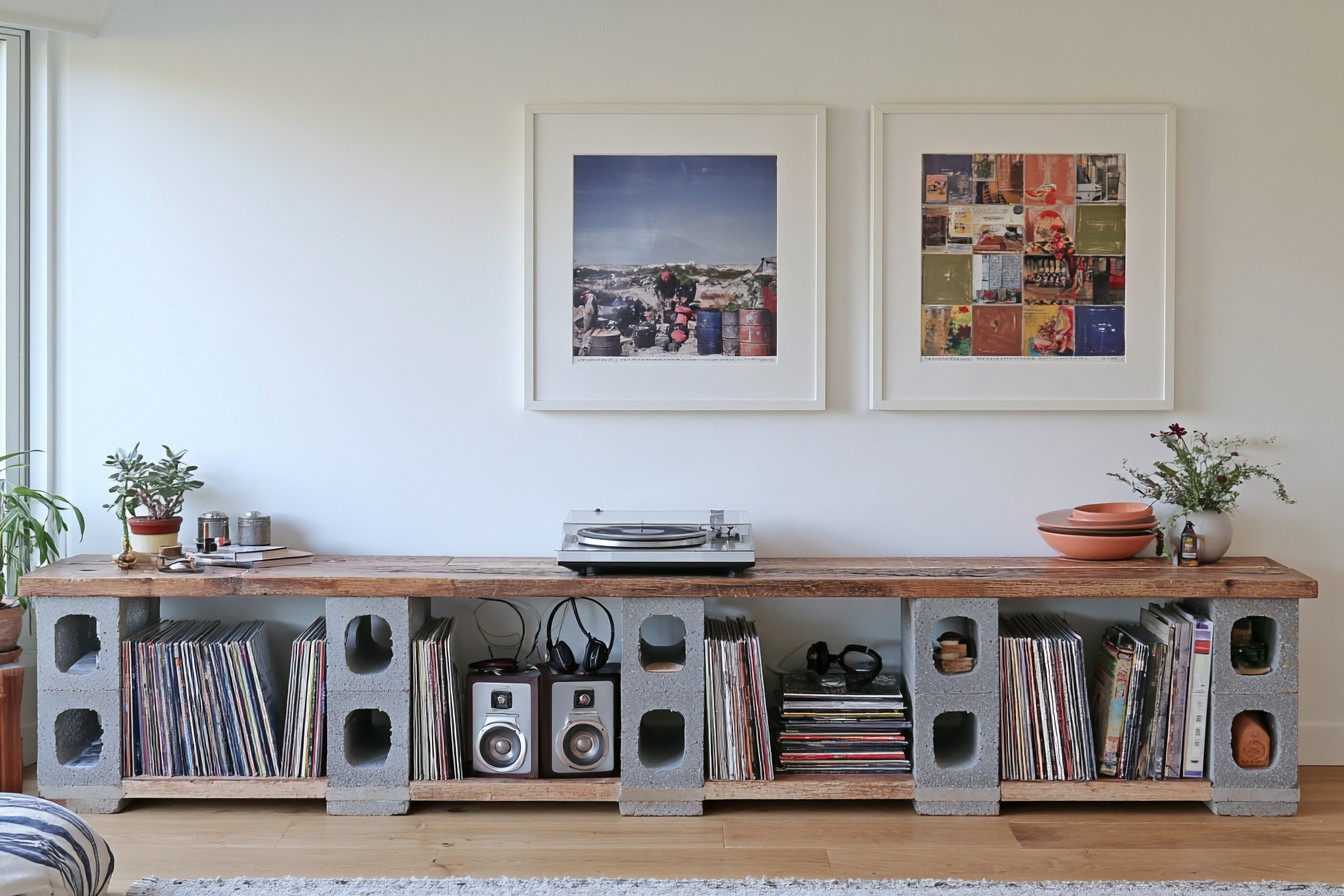 3. Assemble An Airy Record Player Console