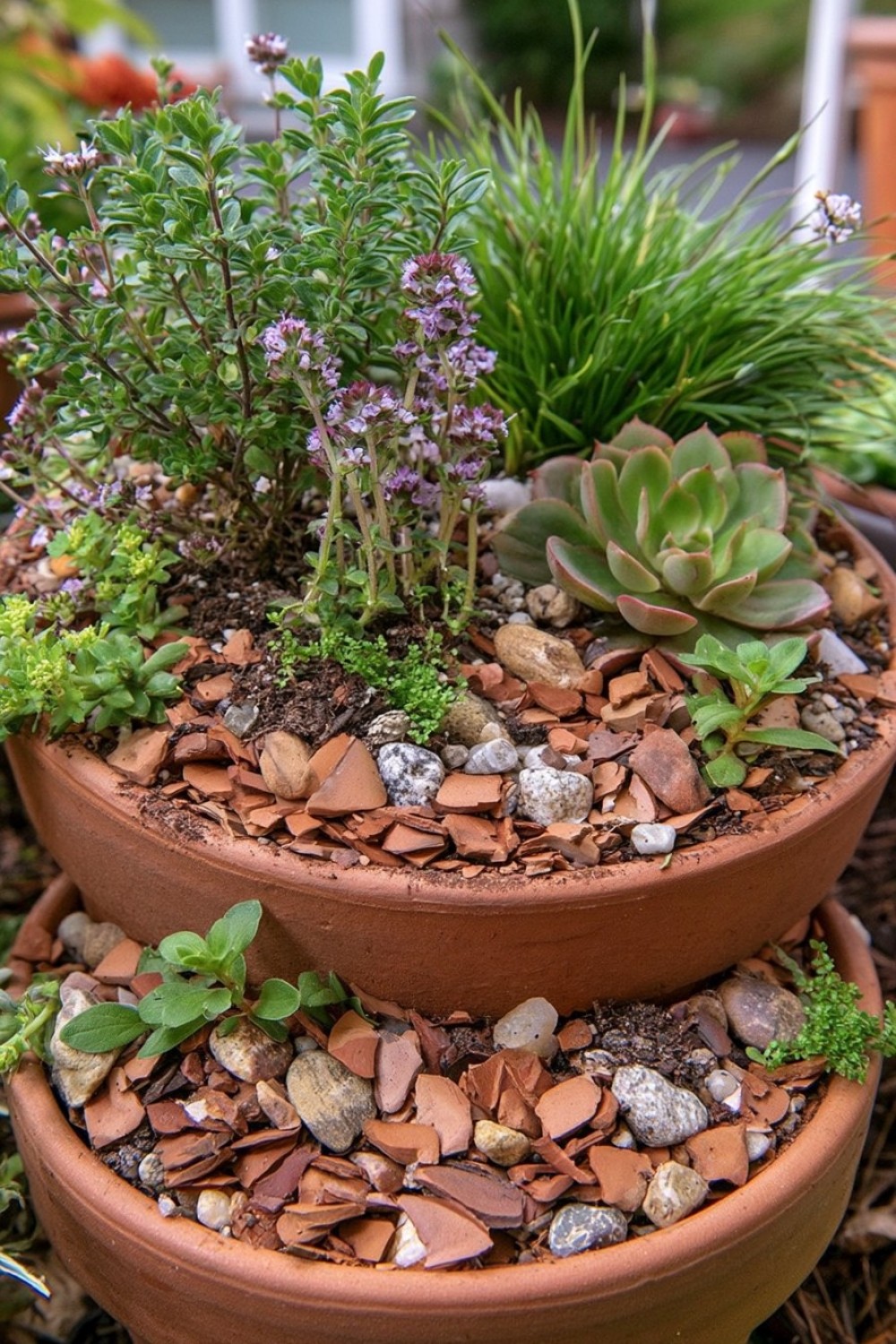 16. Make Pot Shard Mulch For Containers