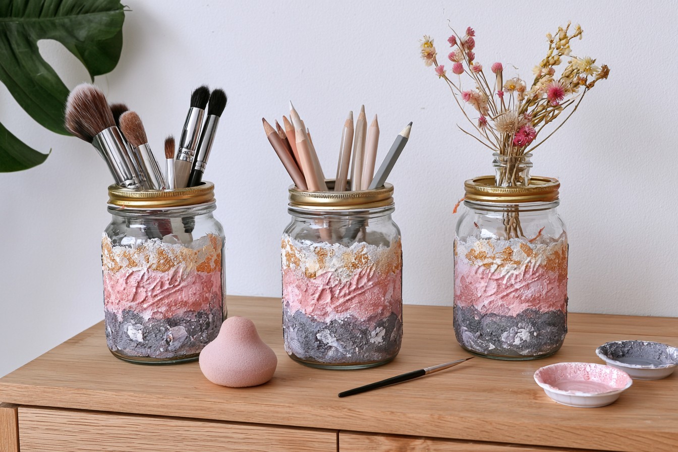 1. Pastel Gradient Painted Jar