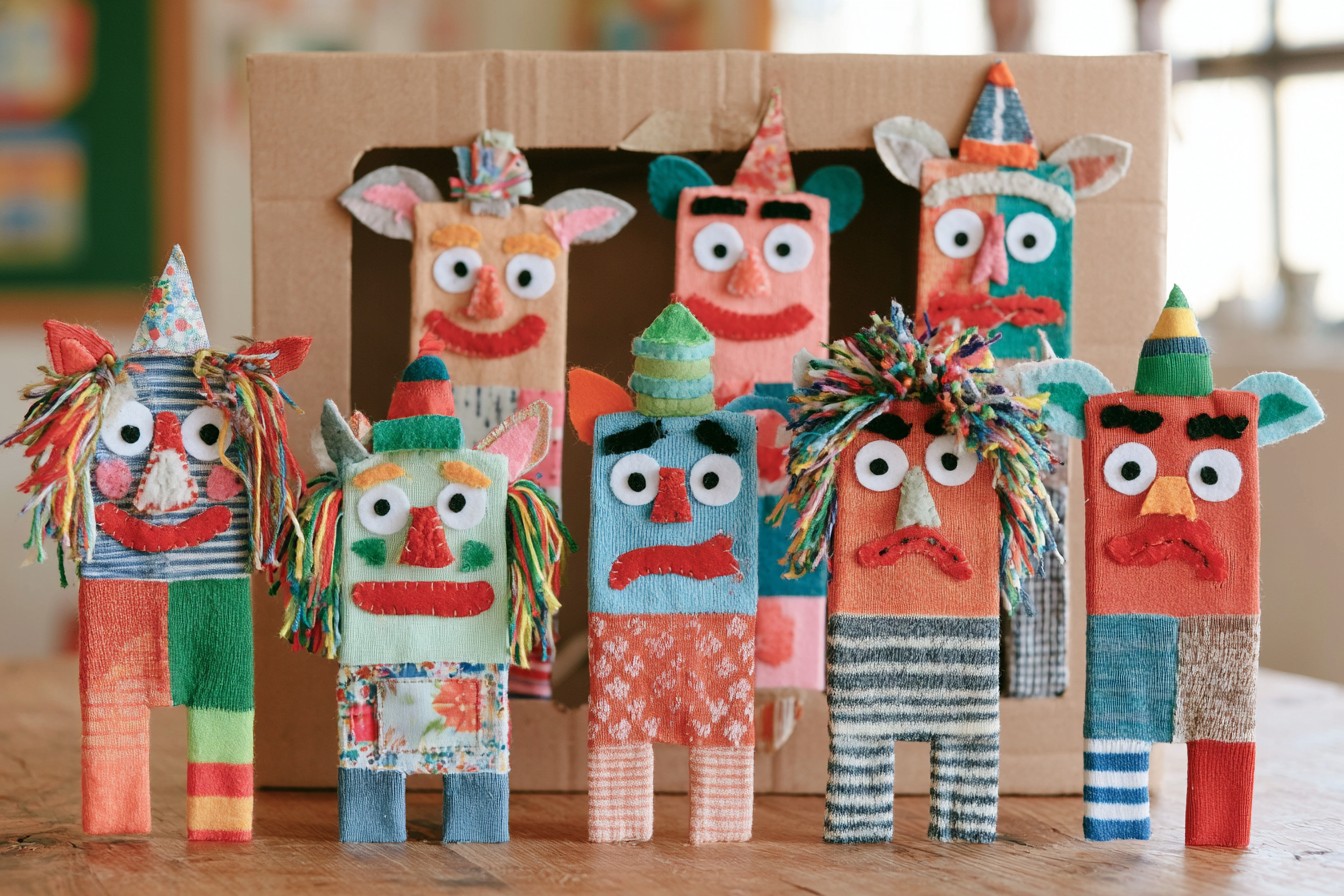 5. Turn Old Socks into Emotion Puppets