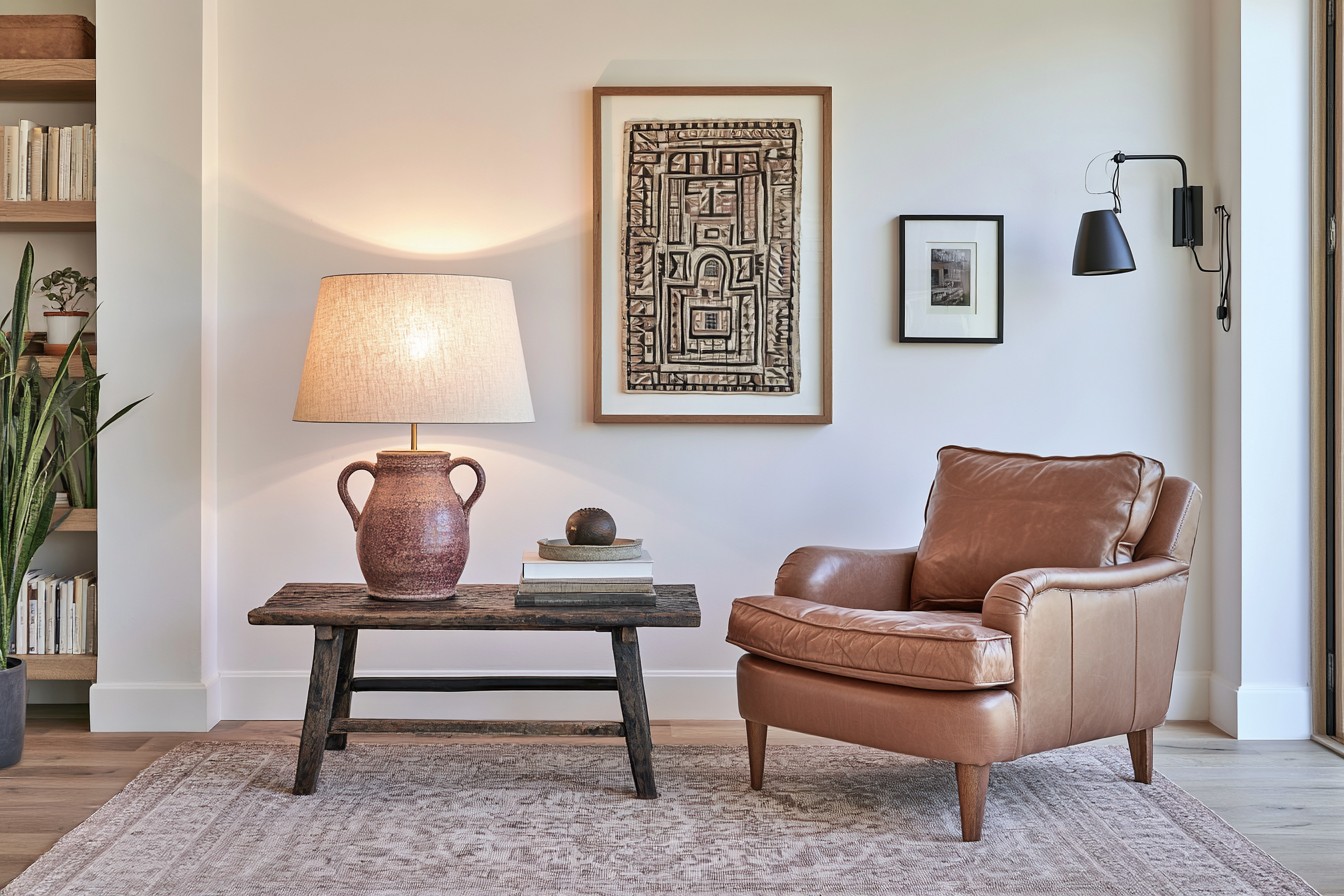 Ceramic vessel professionally adapted as a stable decorative lamp base
