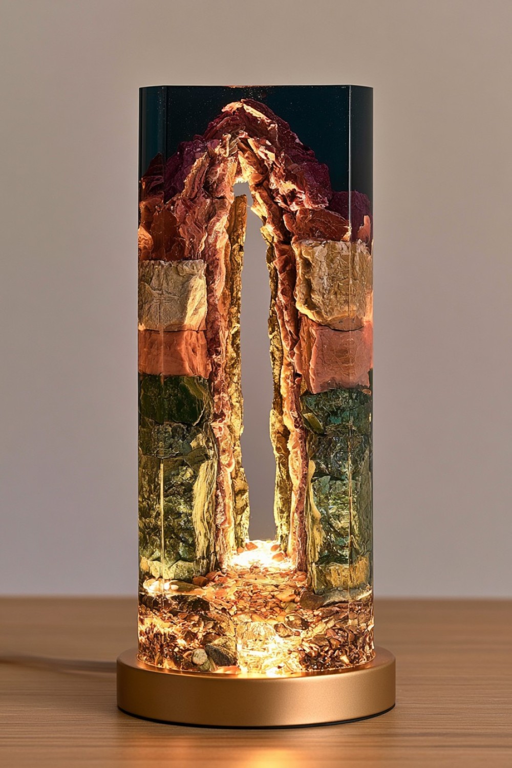 10. Colored Gradient Resin Lamp