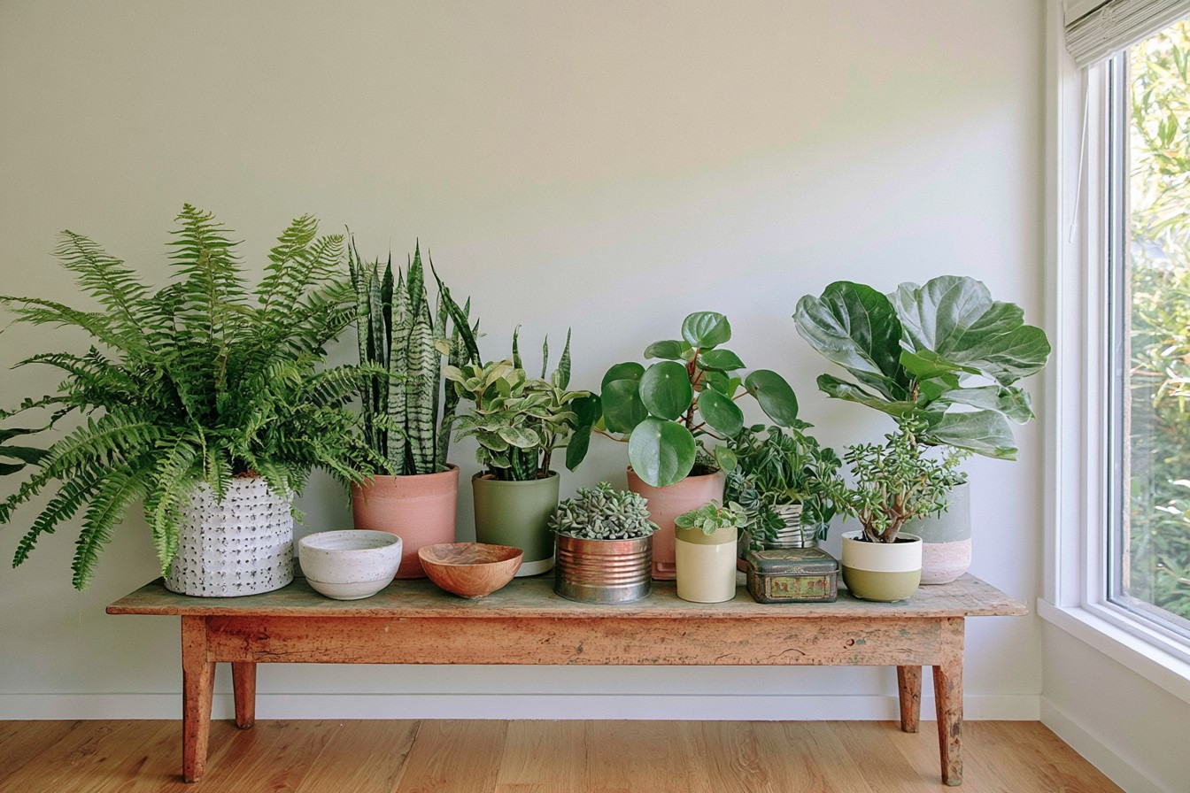 Clean recycled containers adapted as decorative indoor planter covers