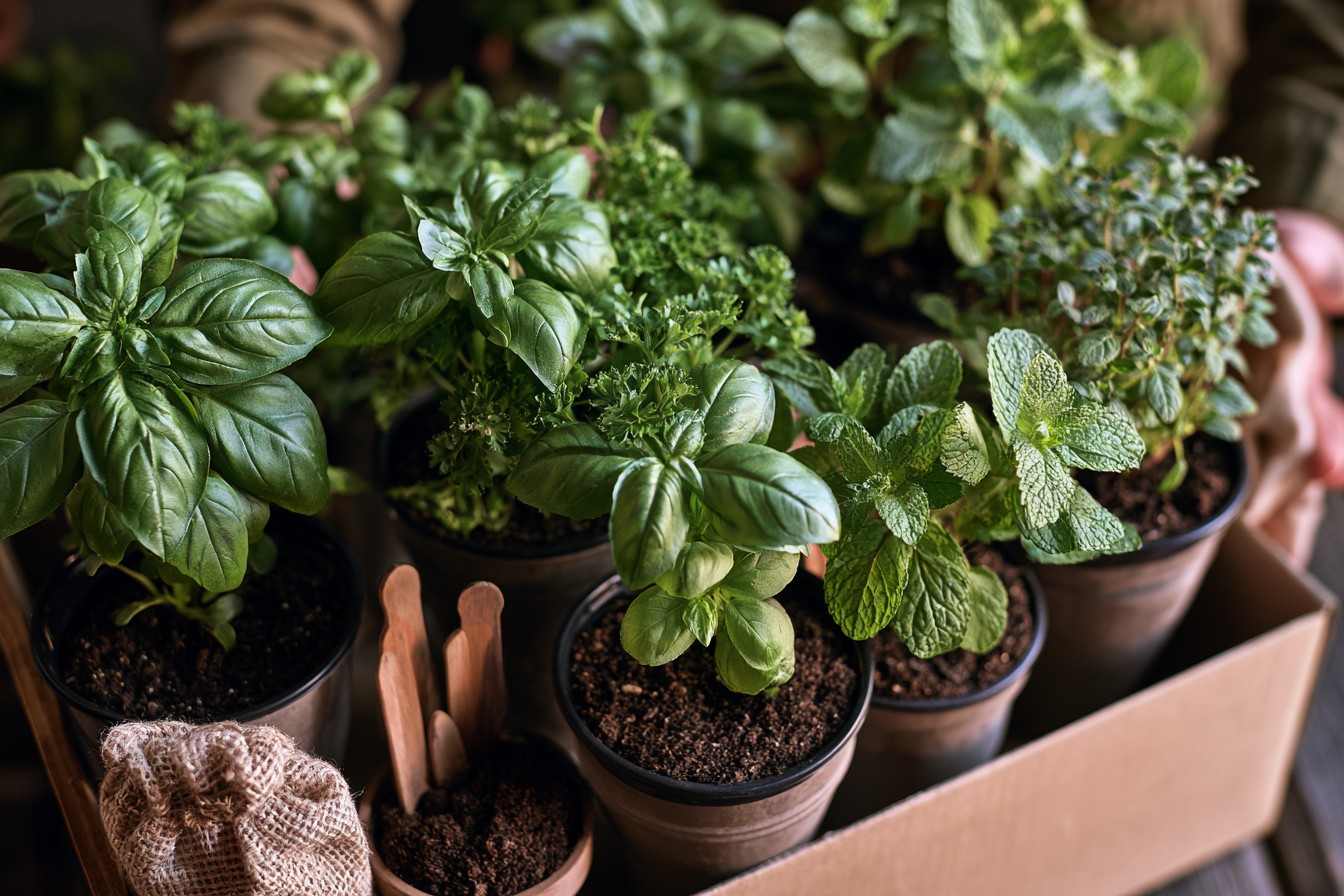 1. Mini Kitchen Herb Growing Kit