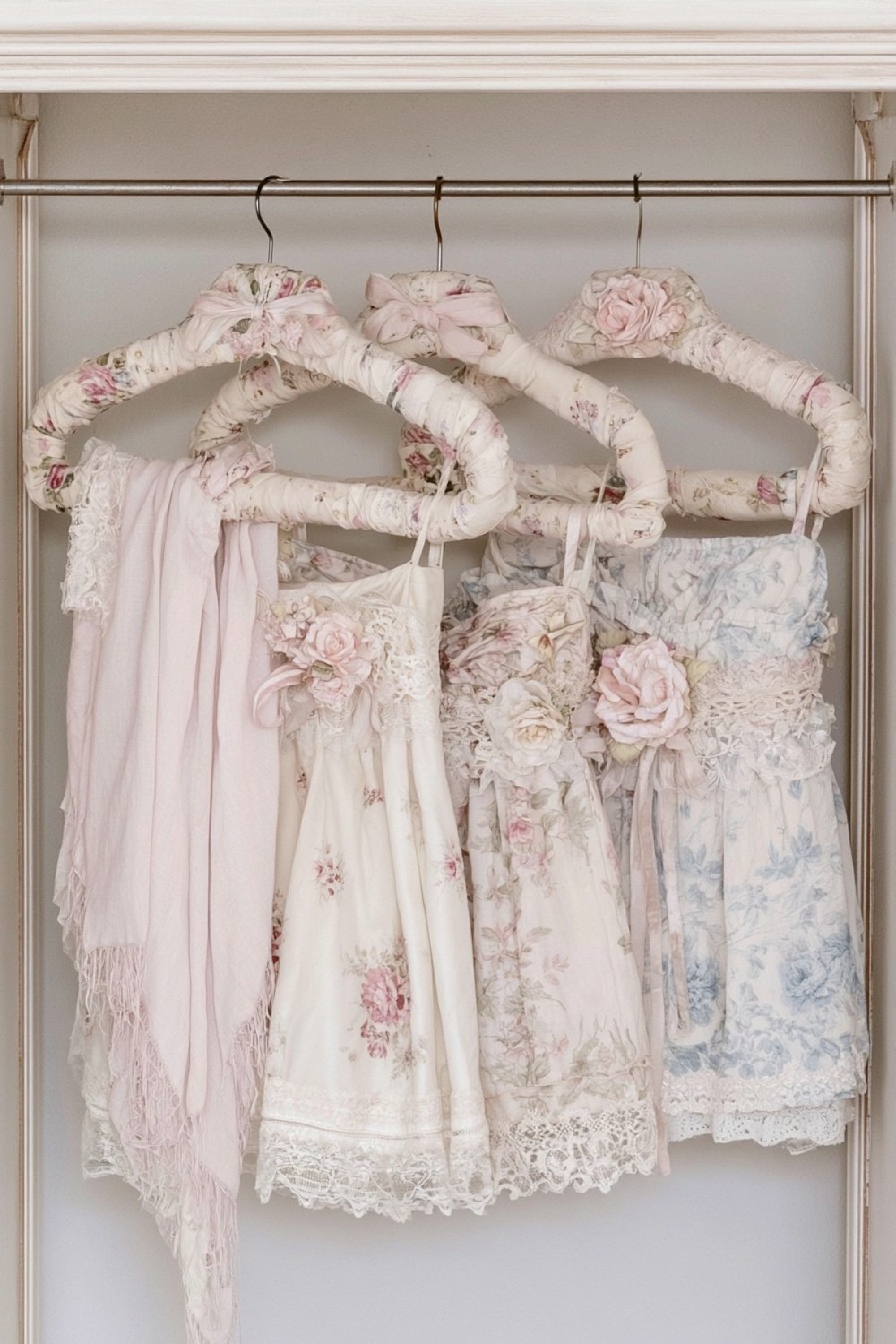 18. Fabric Wrapped Decorative Hangers