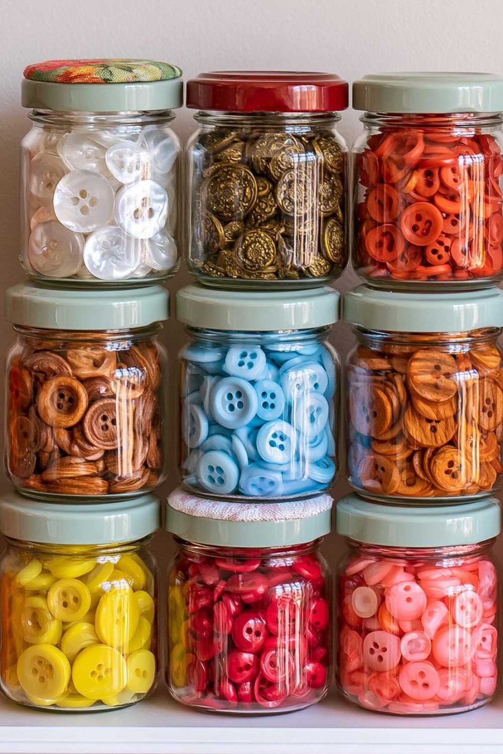 10. Mini Jar Button Collections