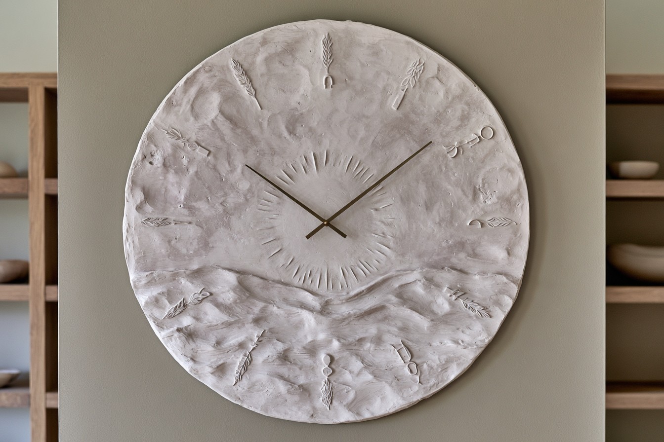 10. Carved Plaster Wall Clock