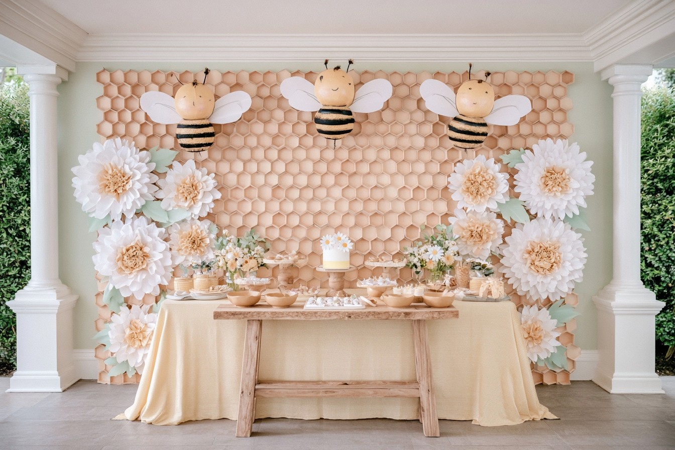 7. Sweet Bee and Daisy Garden Theme