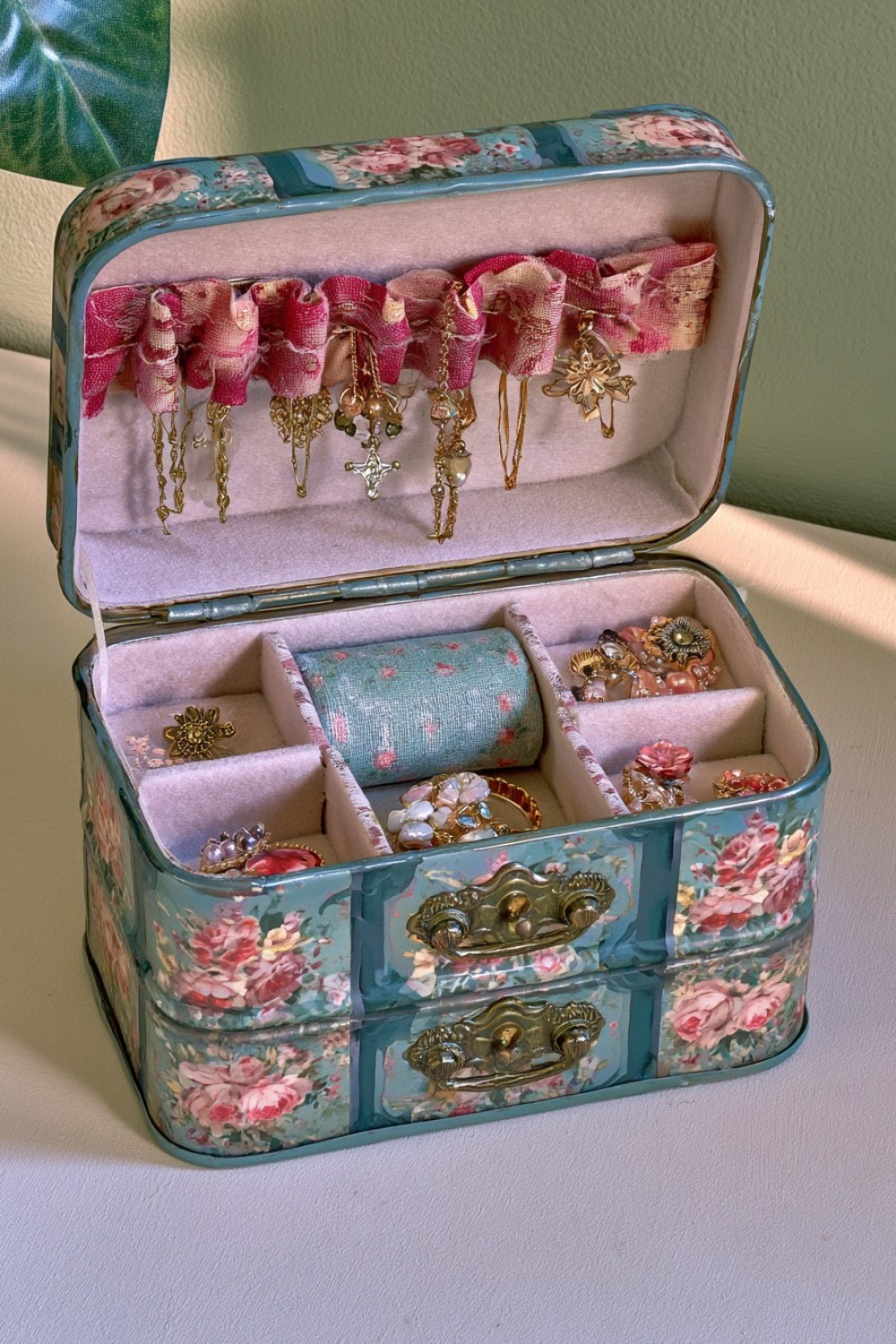 4. Upcycle A Metal Tin Into A Mini Jewelry Box