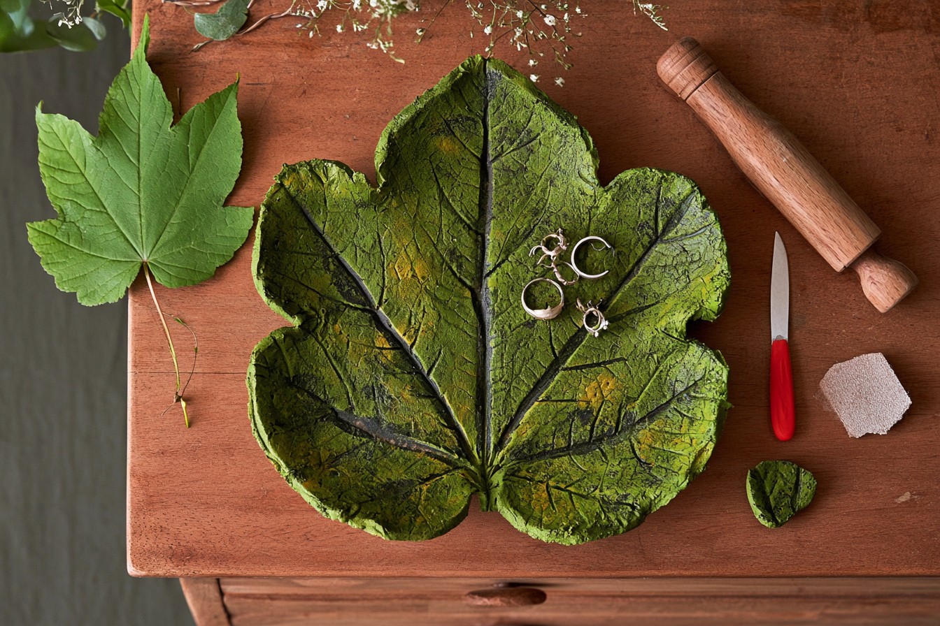 2. Make an Air-Dry Clay Leaf Trinket Dish