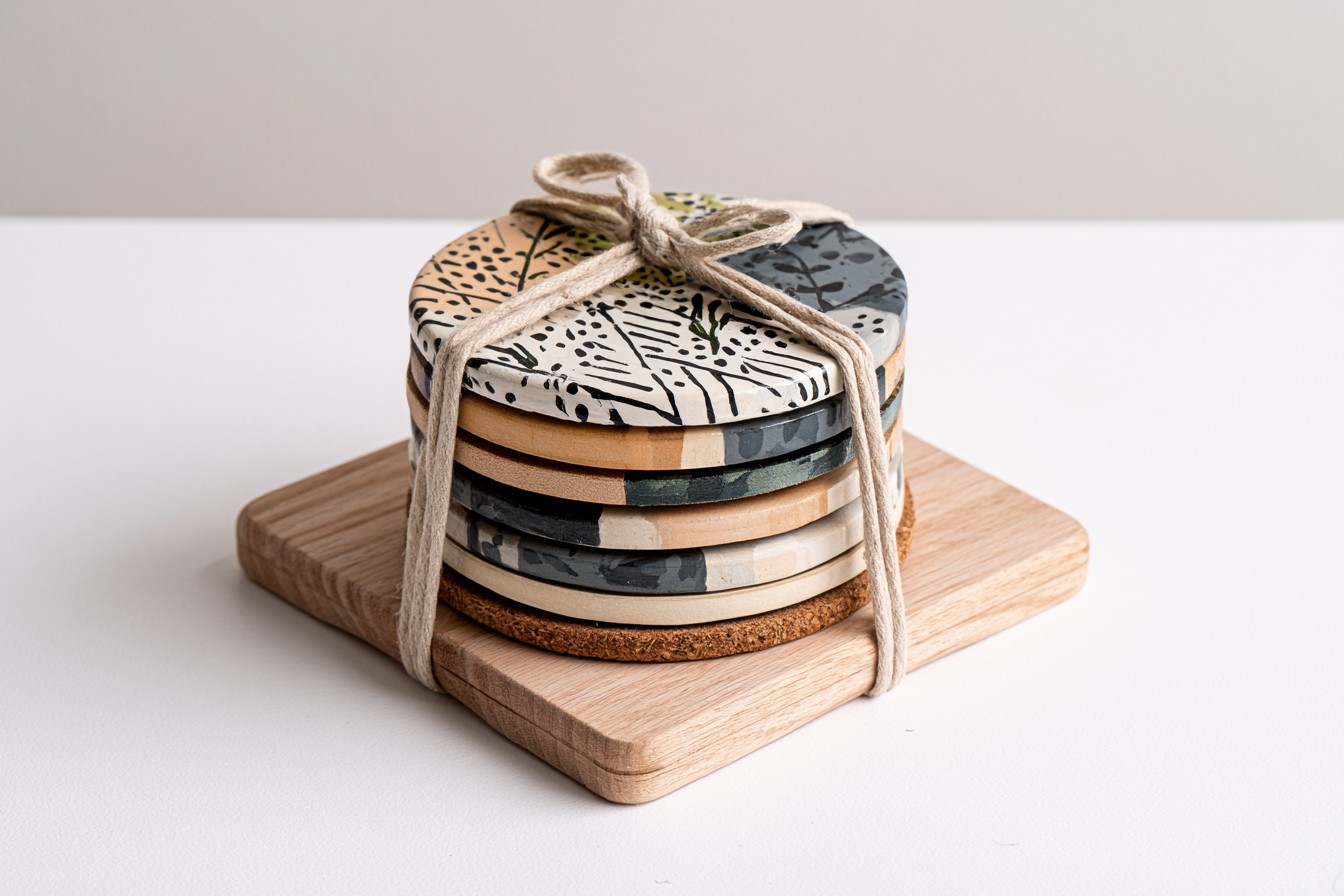 3. Handmade Coaster Set