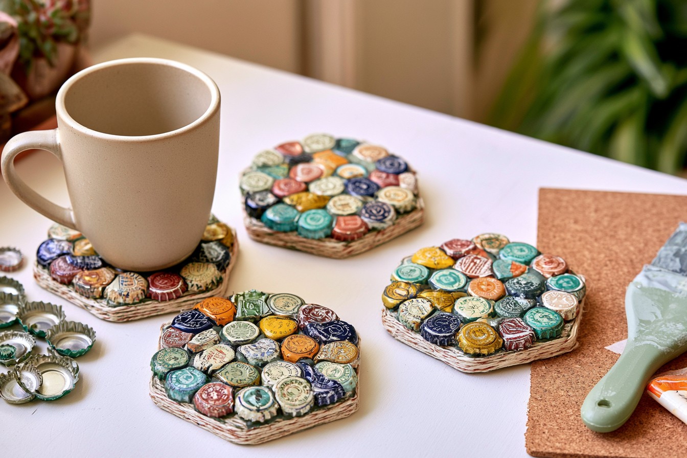 2. Mini Mosaic Drink Coasters