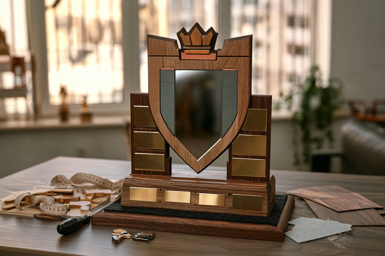 5. Family Trophy with Changeable Nameplates