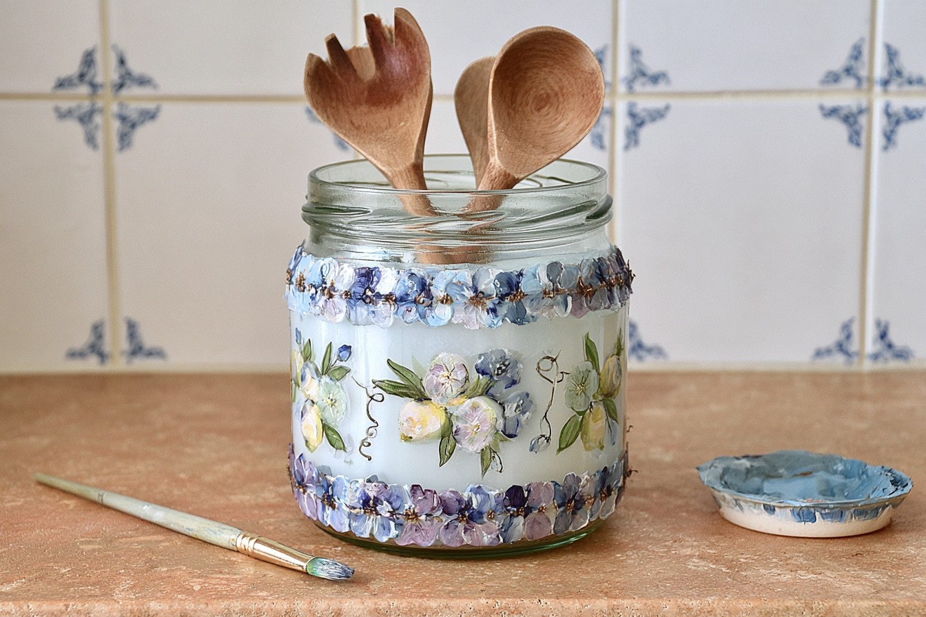 7. Mediterranean Ceramic-Inspired Jar
