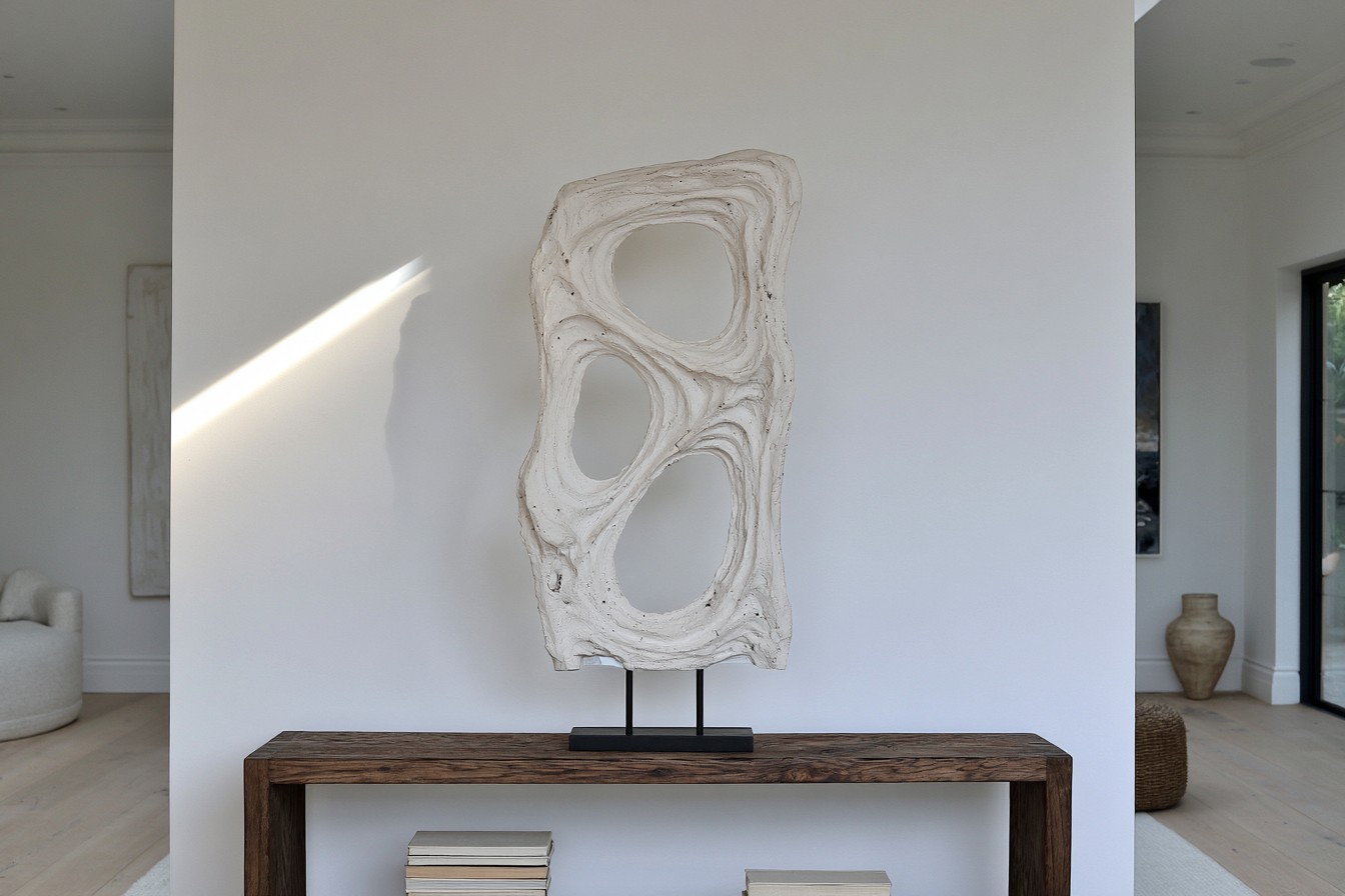 13. Layered Abstract Plaster Sculpture