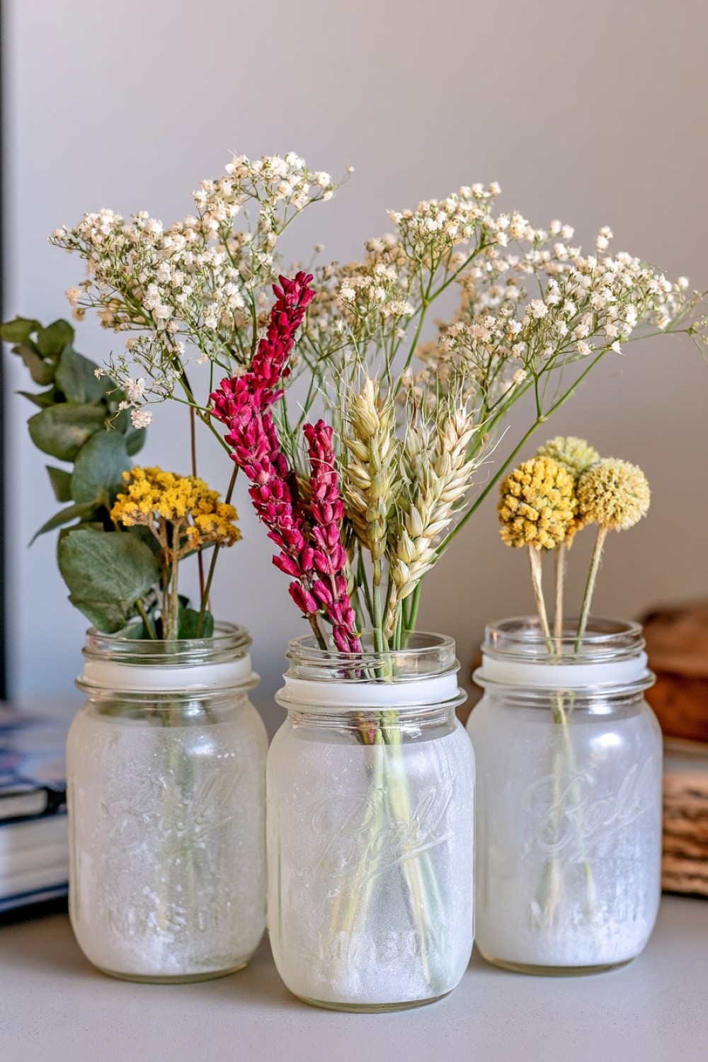 11. Frosted Mini Jar Vases