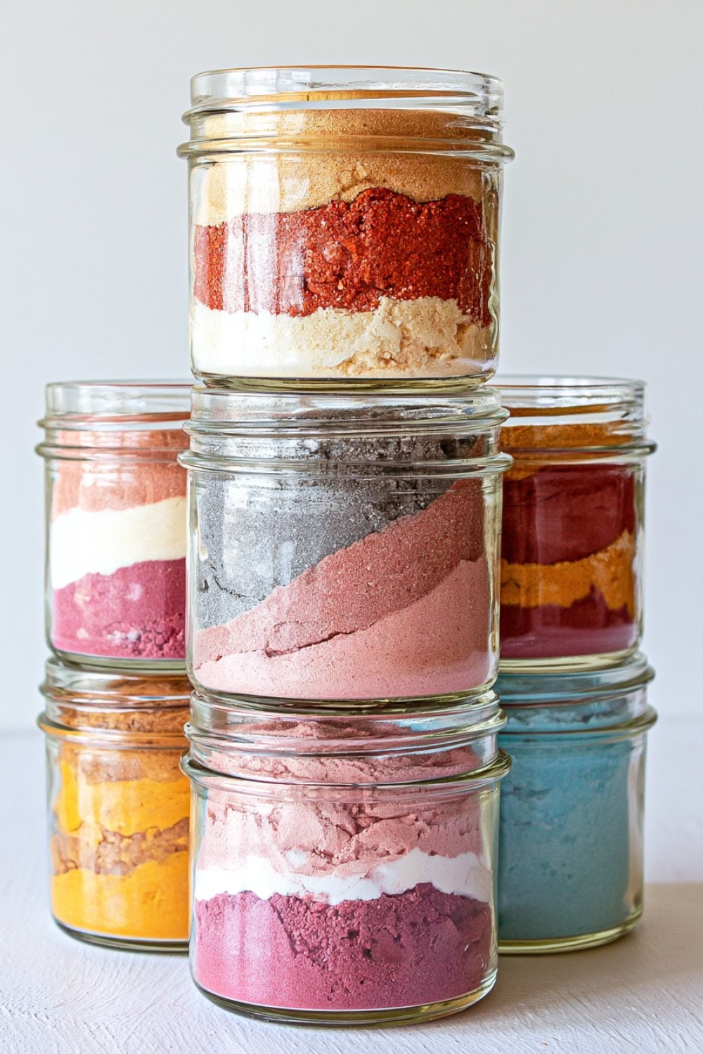 14. Layered Colored Sand Mini Jars