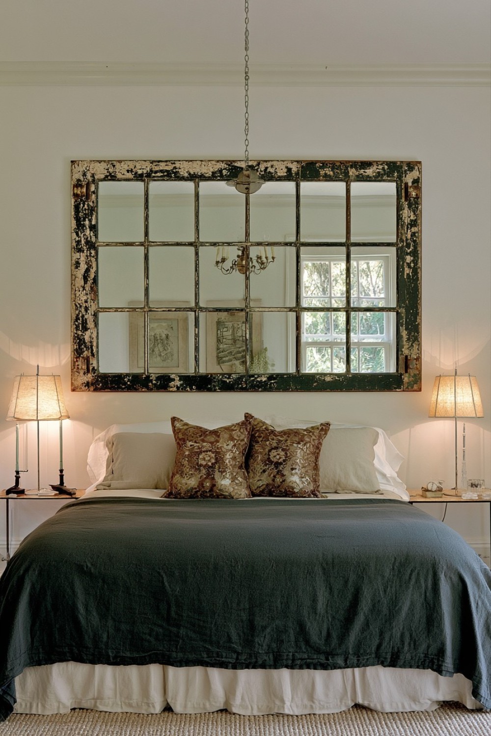 6. Antique Window Mirror