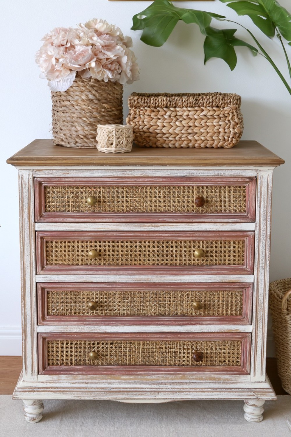 10. Add Cane Webbing To The Drawer Fronts
