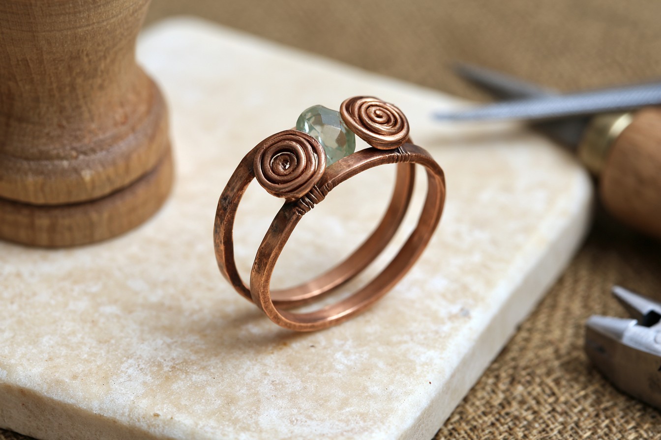3. Adjustable Double Spiral Ring