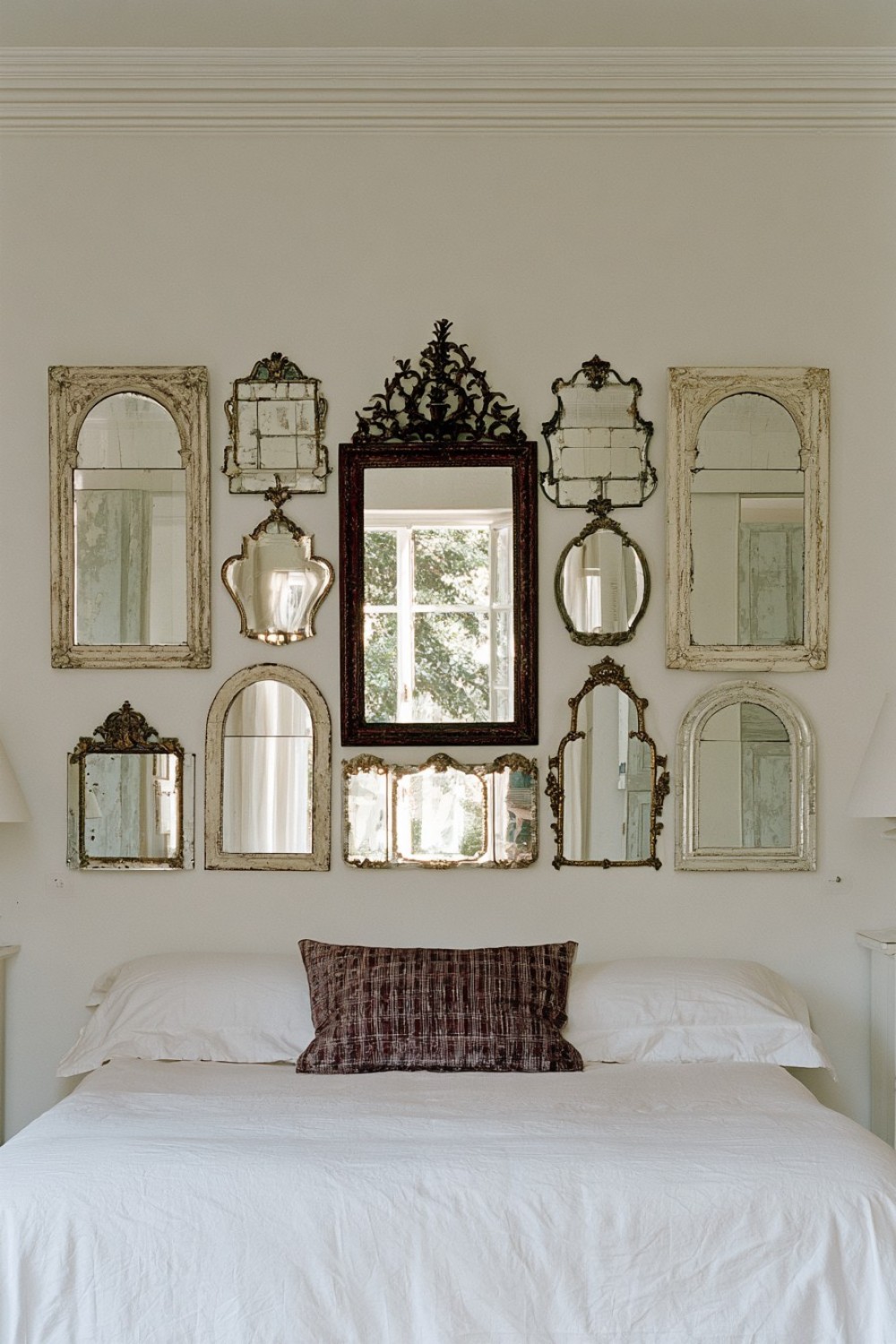 2. Vintage Mirror Gallery Headboard