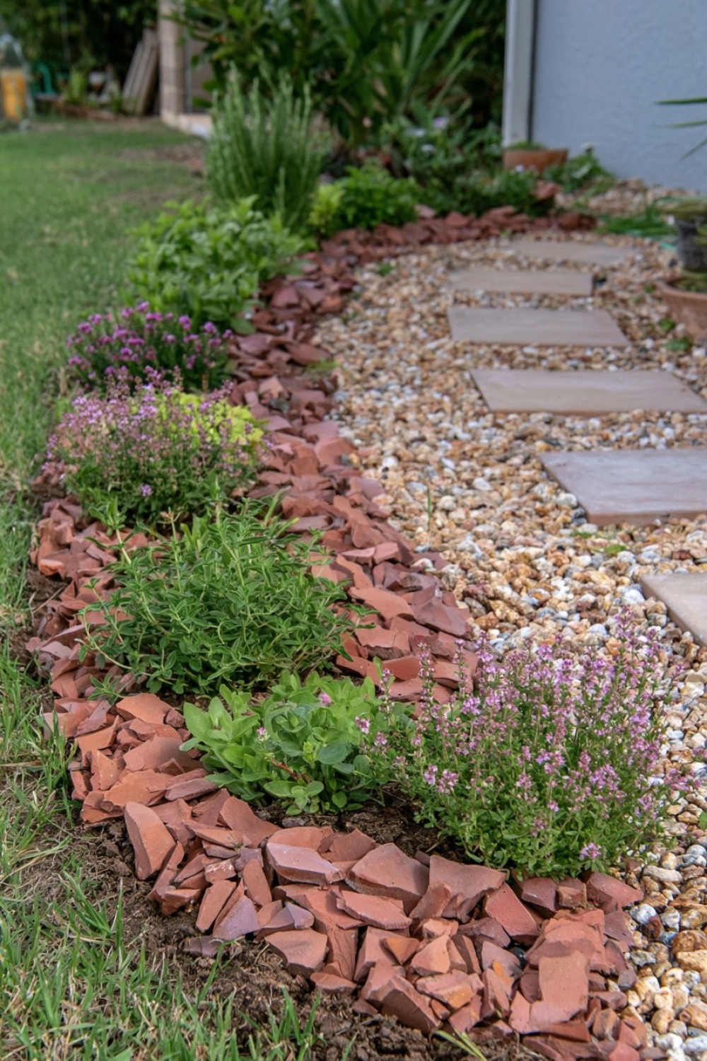 18. Build A Decorative Pot Fragment Path Border