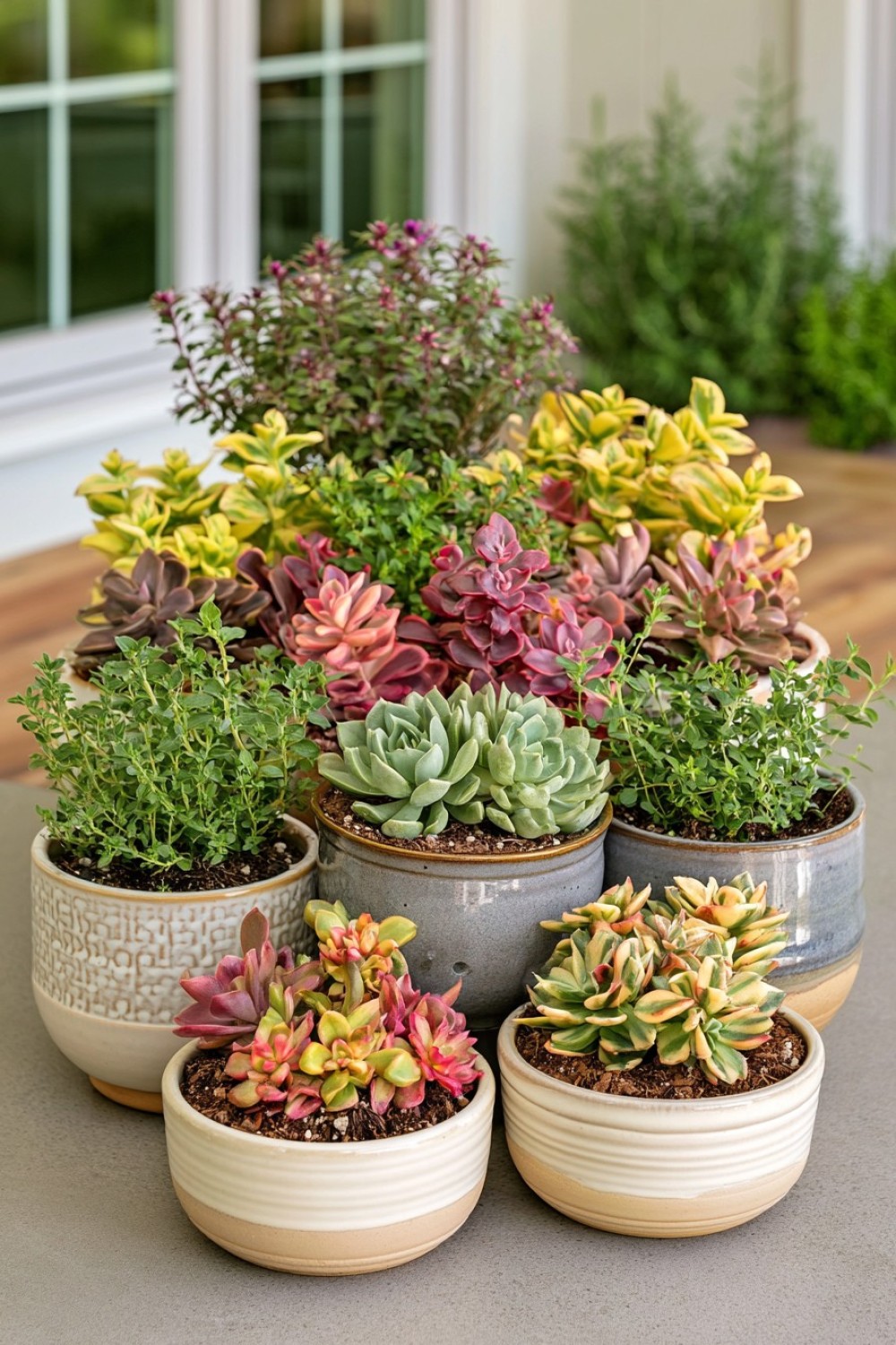 8. Convert Ceramic Bowls Into Mini Planters