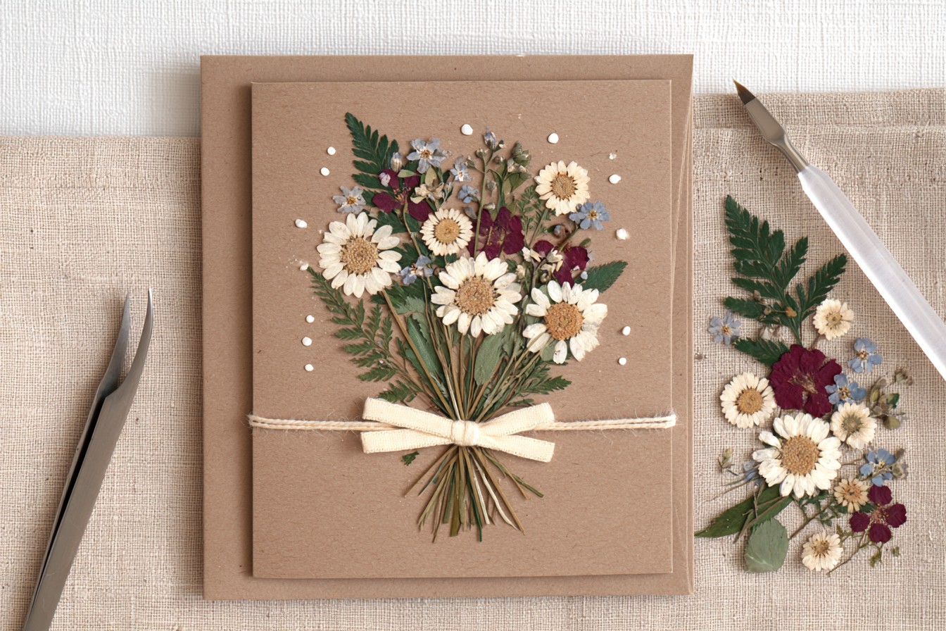 3. Pressed Flower Botanical Card