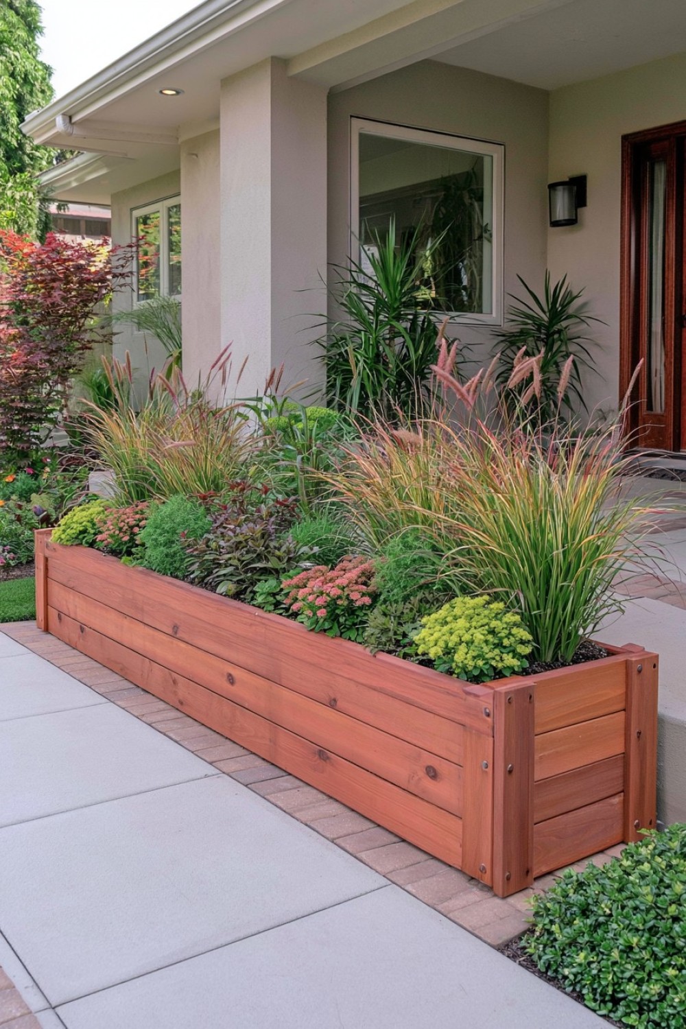 1. Build A Modern Wooden Box Planter