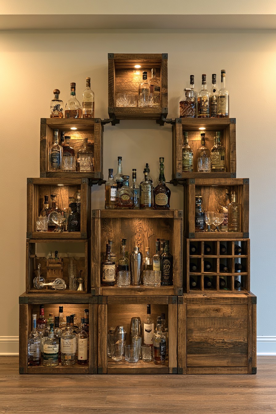 14. Build A Modular Liquor Cabinet