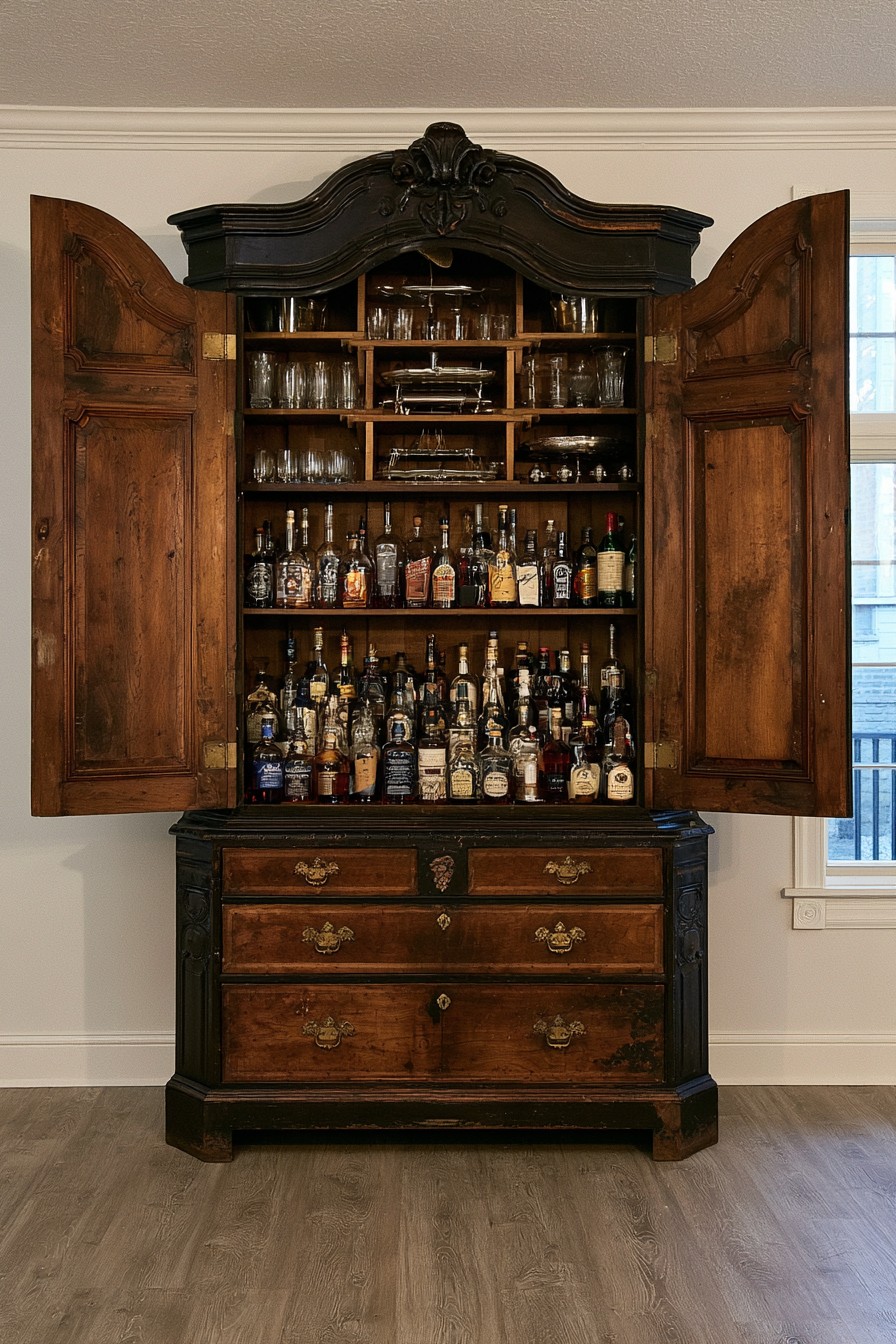 11. Repurpose An Antique Armoire For A Large Collection