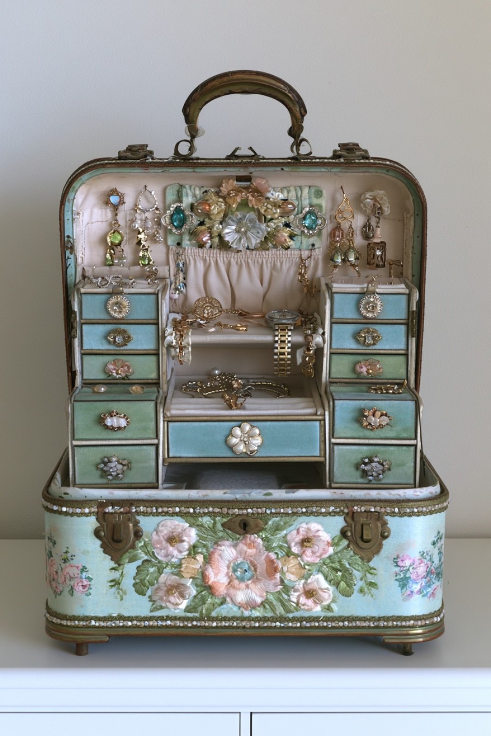 7. Create A Jewelry Box From A Vintage Sewing