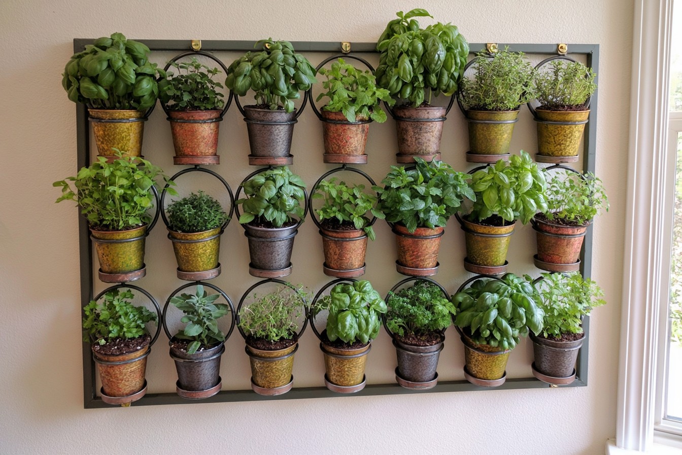 4. Build A Wall Mounted Herb Pot Holde