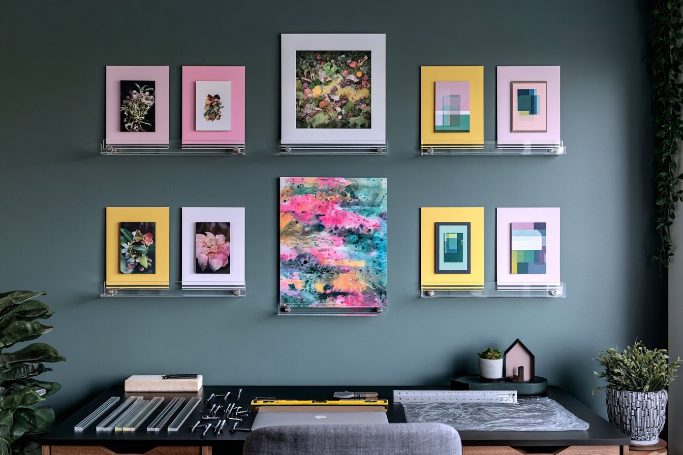 10. Changeable Photo and Art Display Ledge