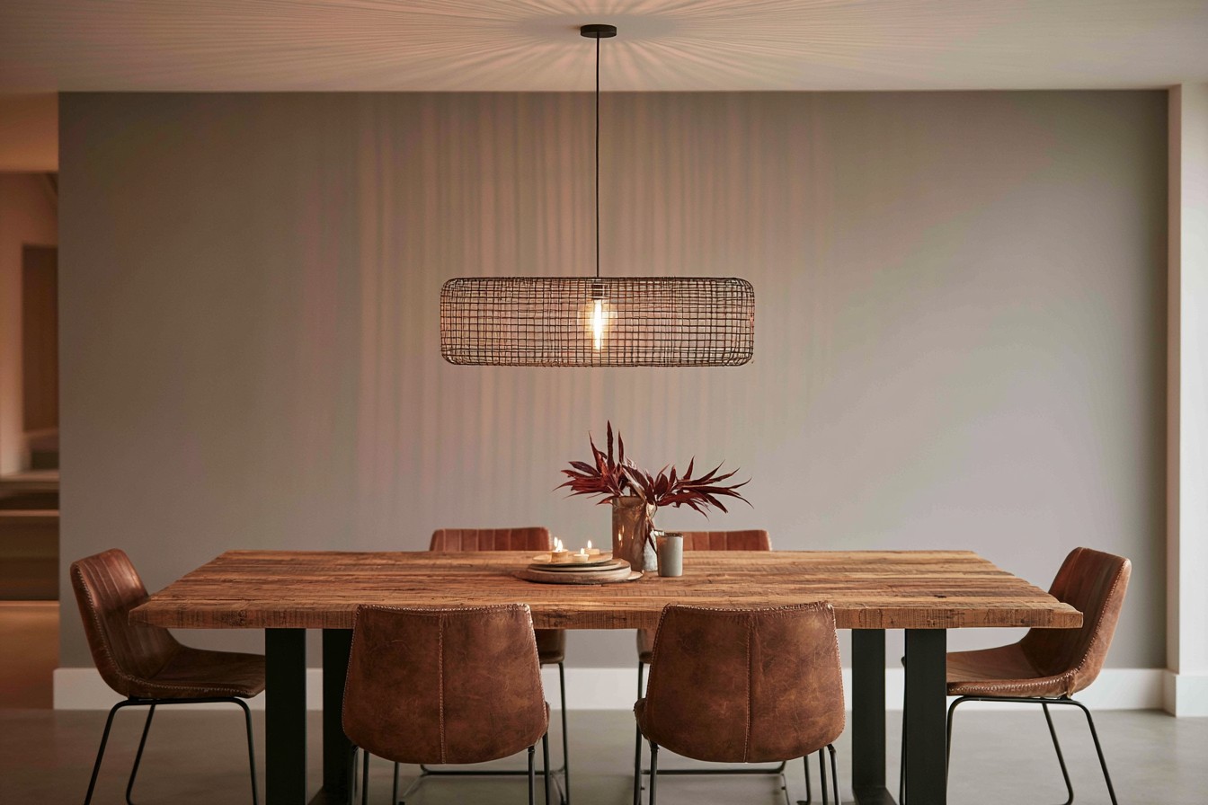 Recycled metal frame used around a complete certified pendant fixture