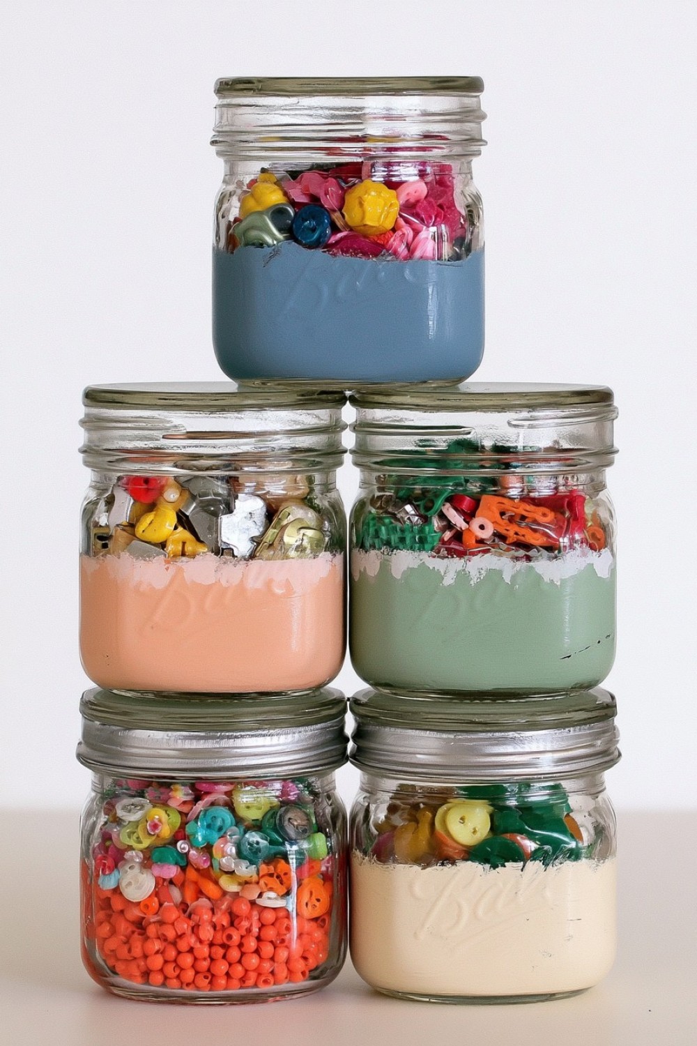 3. Pastel Painted Mini Storage Jars