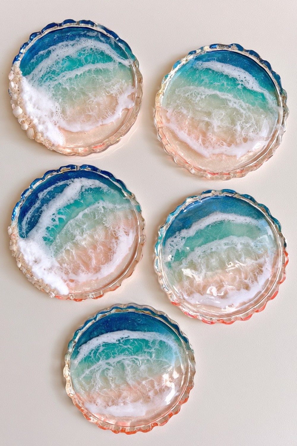 3. Ocean Inspired Resin Coasters