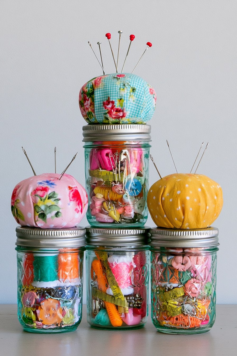 15. Mini Jar Sewing Kits