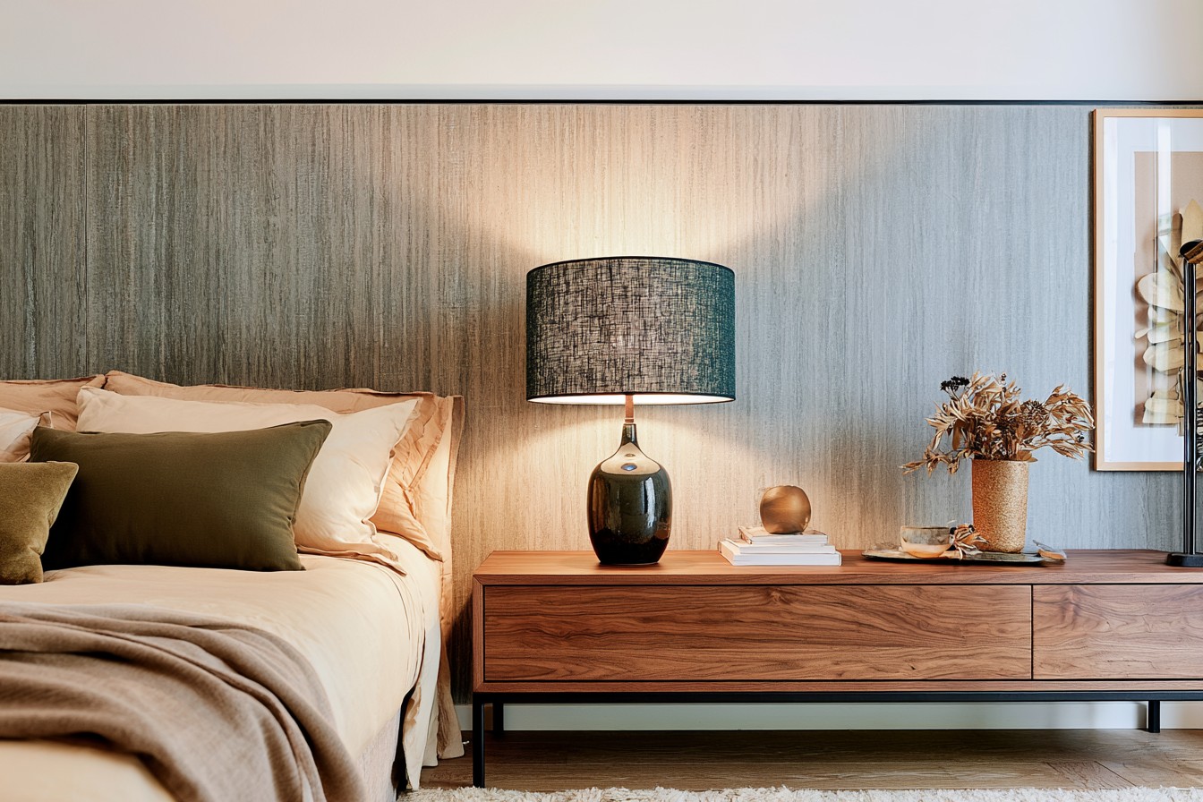 Table lamp updated with a neatly finished custom fabric shade