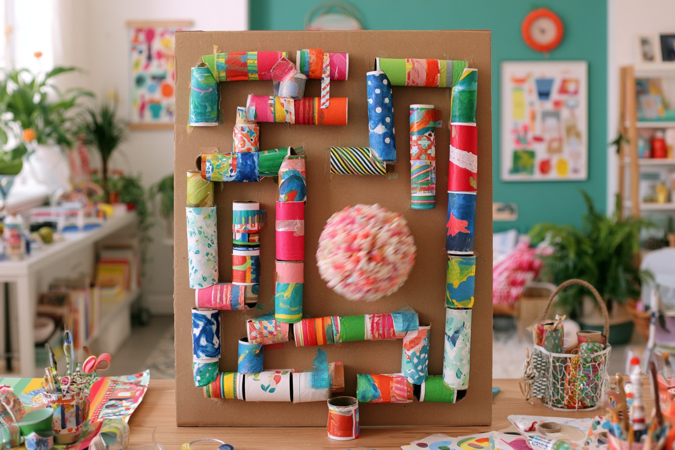 8. Build a Moving Ball Run from Cardboard Tubes