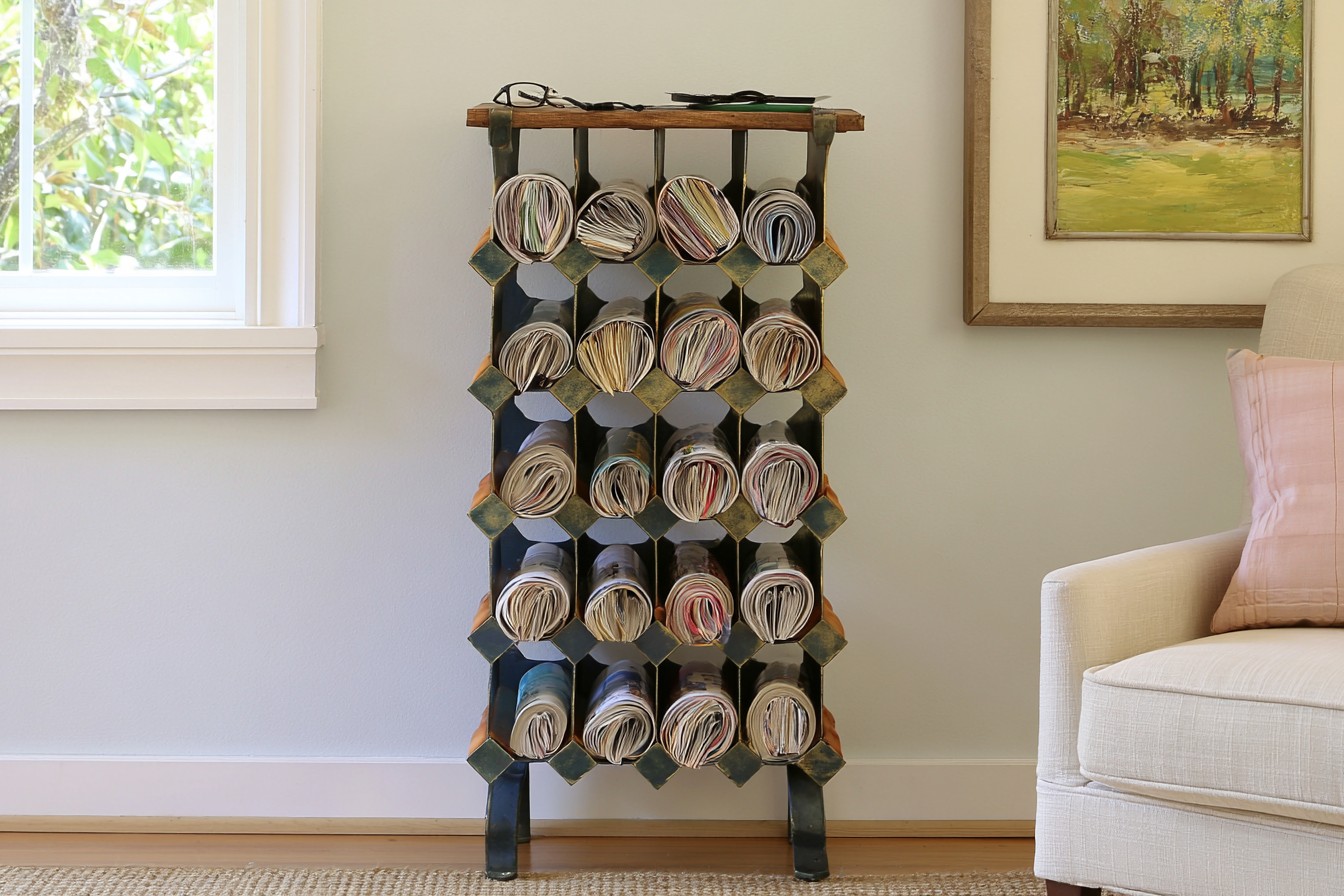 12. Make A Living Room Magazine Cradle