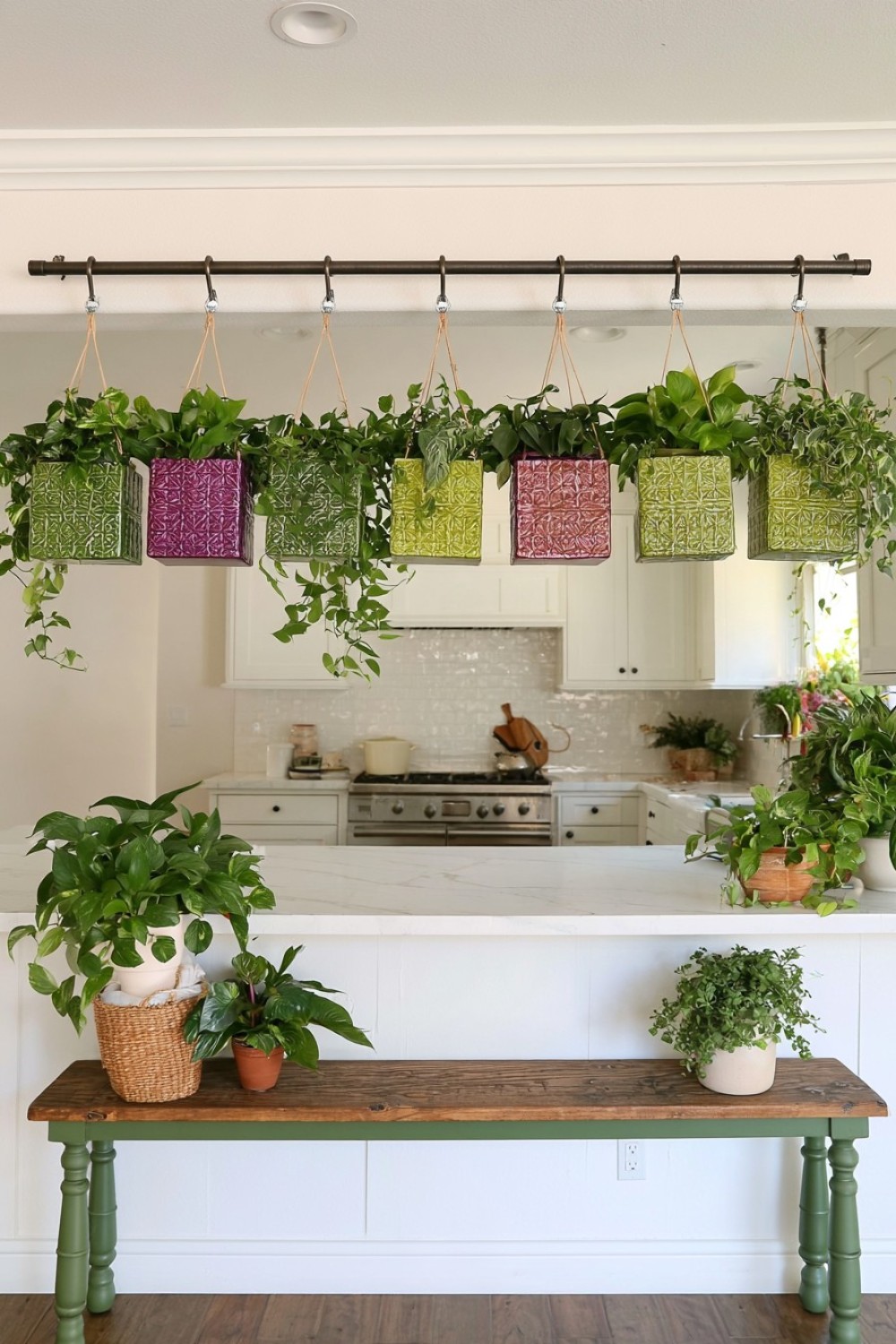 2. Ceiling Rail For A Flexible Hanging Plant Collection